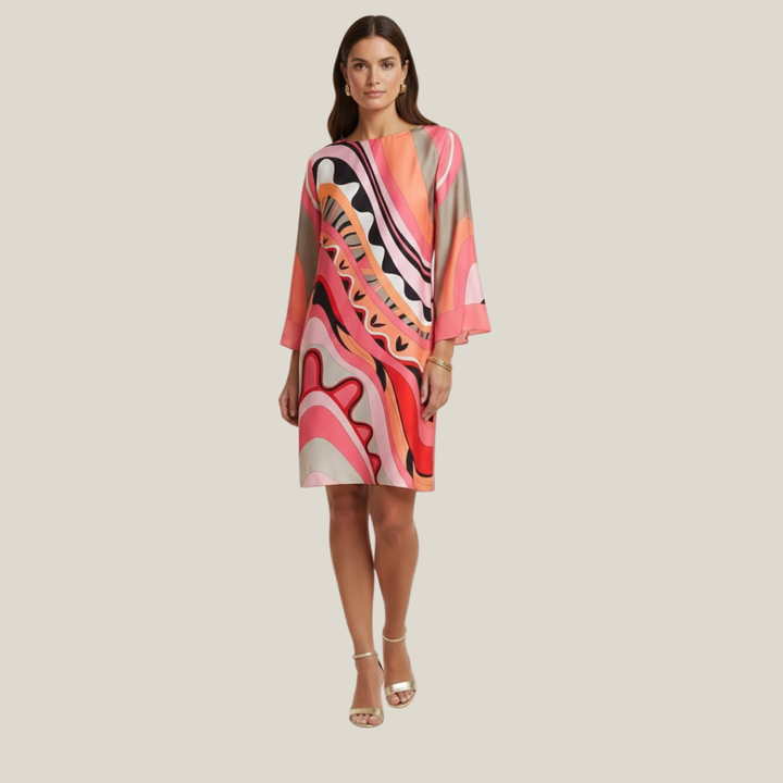 Amara – Elegant Round Neck Dress