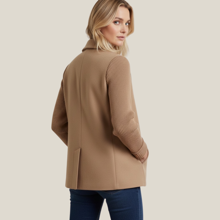 Amora | Elegant Knit-Sleeve Blazer
